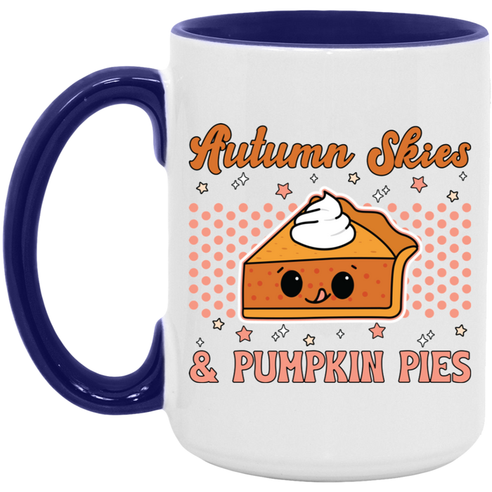 Autumn Skies & Pumpkin Pies ceramic coffee mug, product photo 7