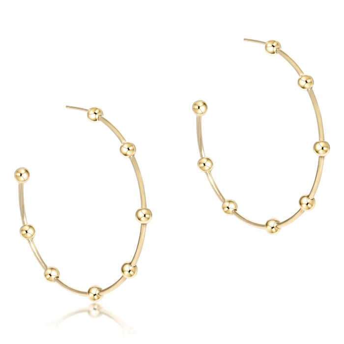 Beaded Simplicity Gold Hoops - Molly + Kate