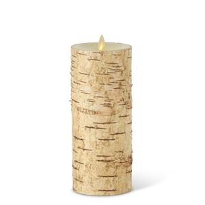 Birch Bark Wax Indoor Pillar Flameless Candle