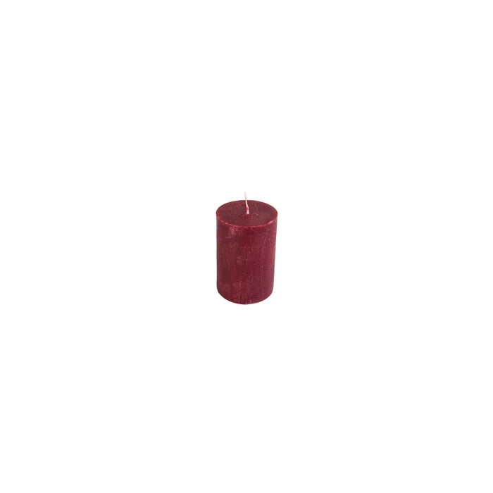 Bougie Karaca bordeaux, 6,5x10 cm, cylindre