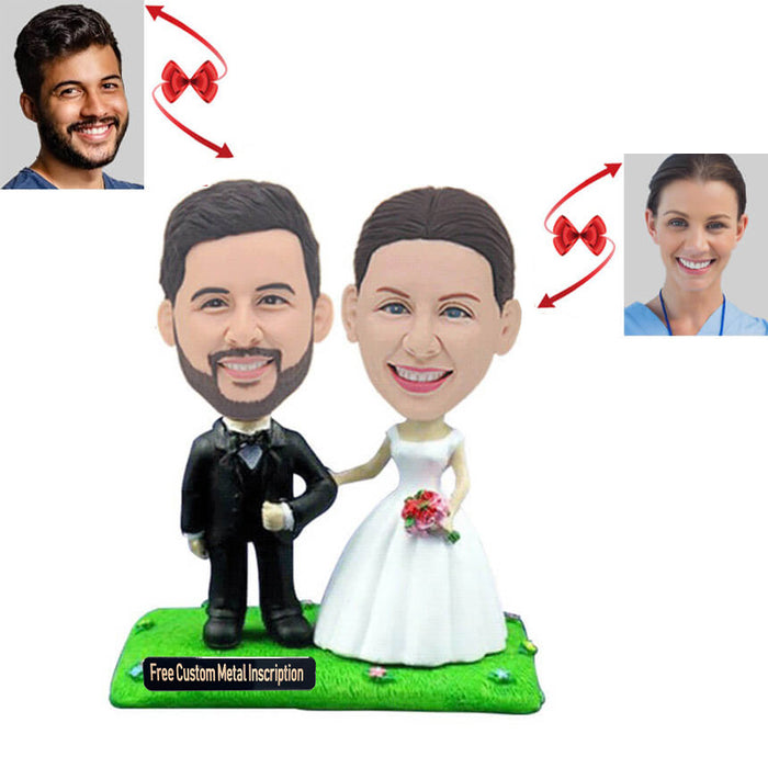 Bride And Groom Custom Bobblehead