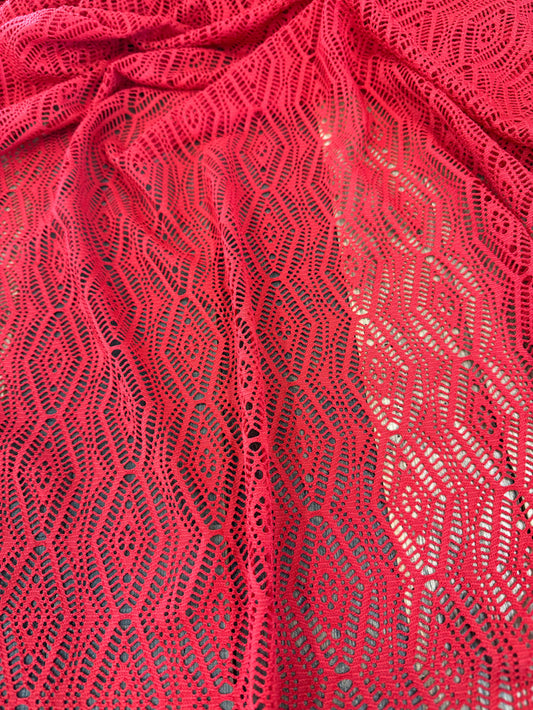 "Citrus Knit" Allover Open-Work Fabric - #3003 Half Yard