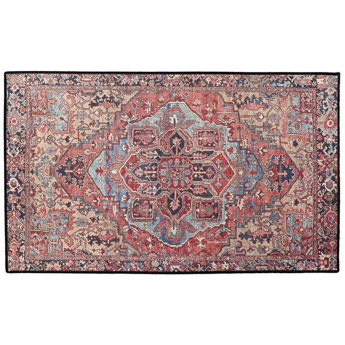 Cyrus Persian Indoor/Outdoor Floor Mat Antique Red Blue