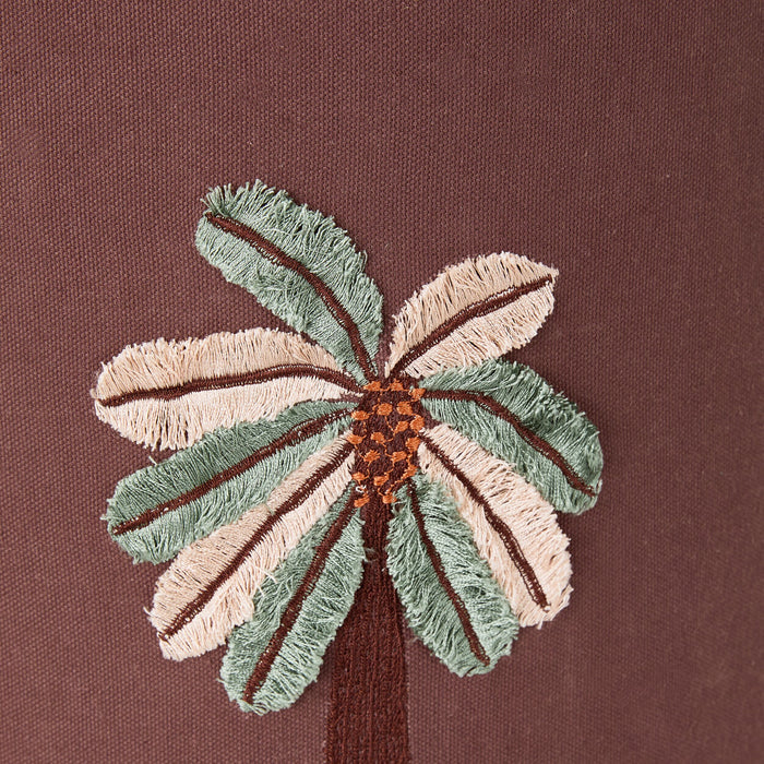 Embroidered Palm Shade Brown 35cm