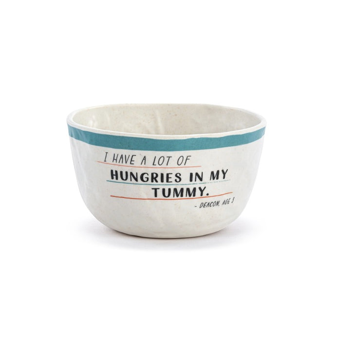 Hungries in My Tummy Melamine Snack Bowl