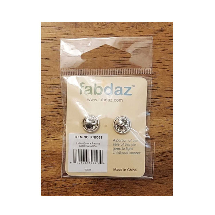 I Identify As a Badass Enamel Pin with Metal Frame