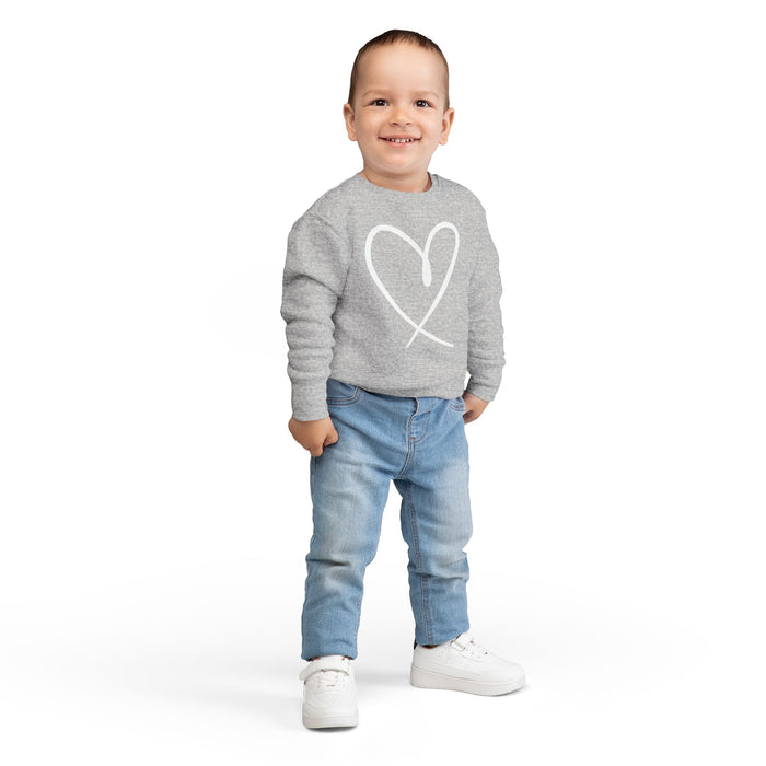 Heart Outline kids crewneck sweatshirt, product photo 8