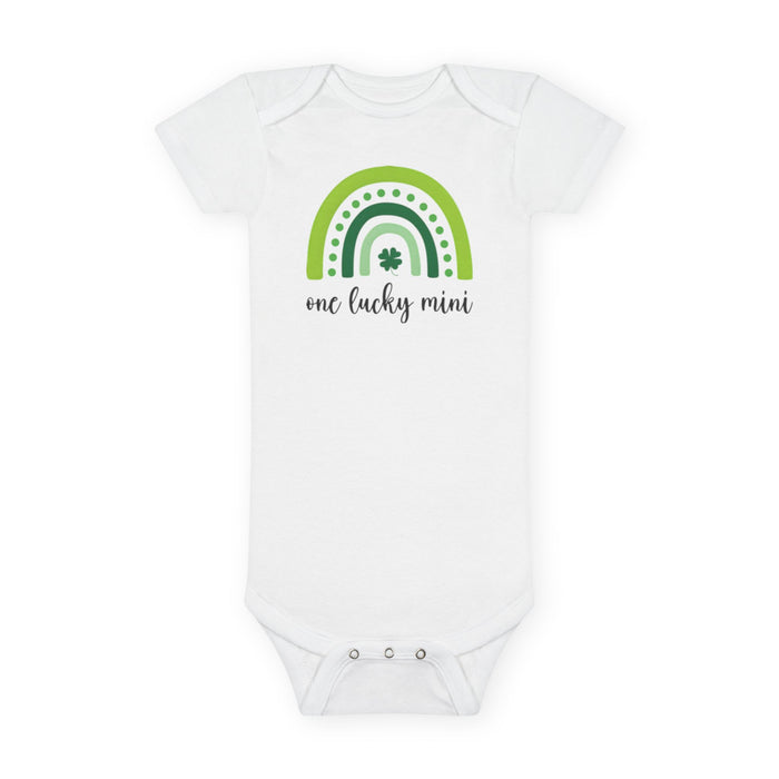One Lucky Mini Shirt/Bodysuit in White