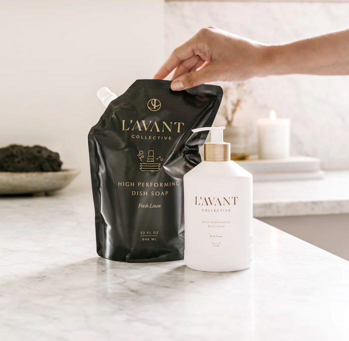L'AVANT Collective High Performing Dish Soap Refill, Fresh Linen