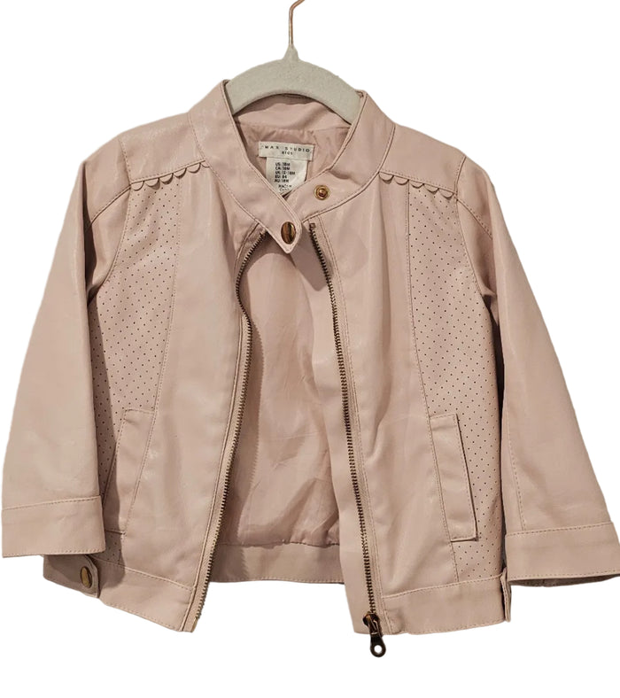 Max Studio Kids Pink Pleather Jacket 18m