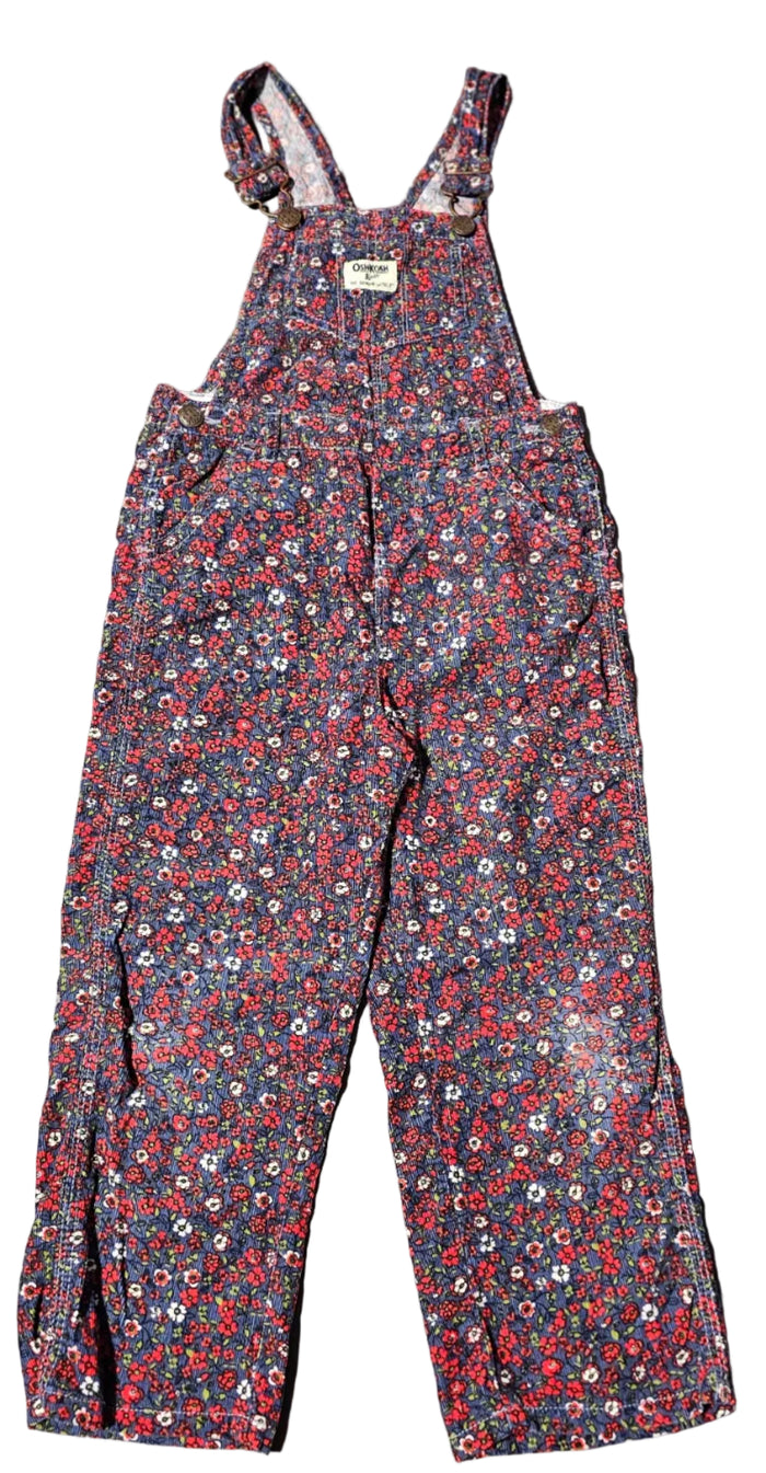 Osh Kosh B'Gosh Corduroy Floral Overalls 5T