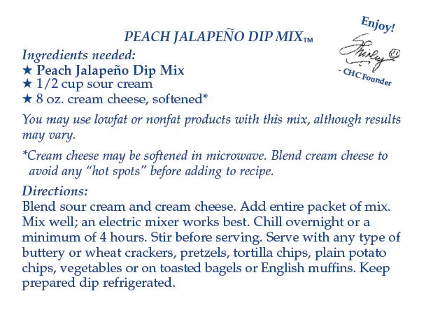 Peach Jalapeno Dip Mix