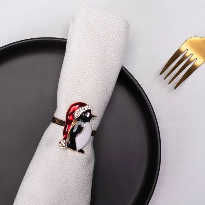 Rond de serviette Karaca Home Pingouin 2 pièces