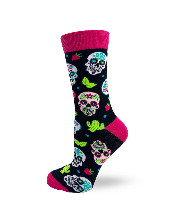 Sugar Skull Ladies' Crew Socks
