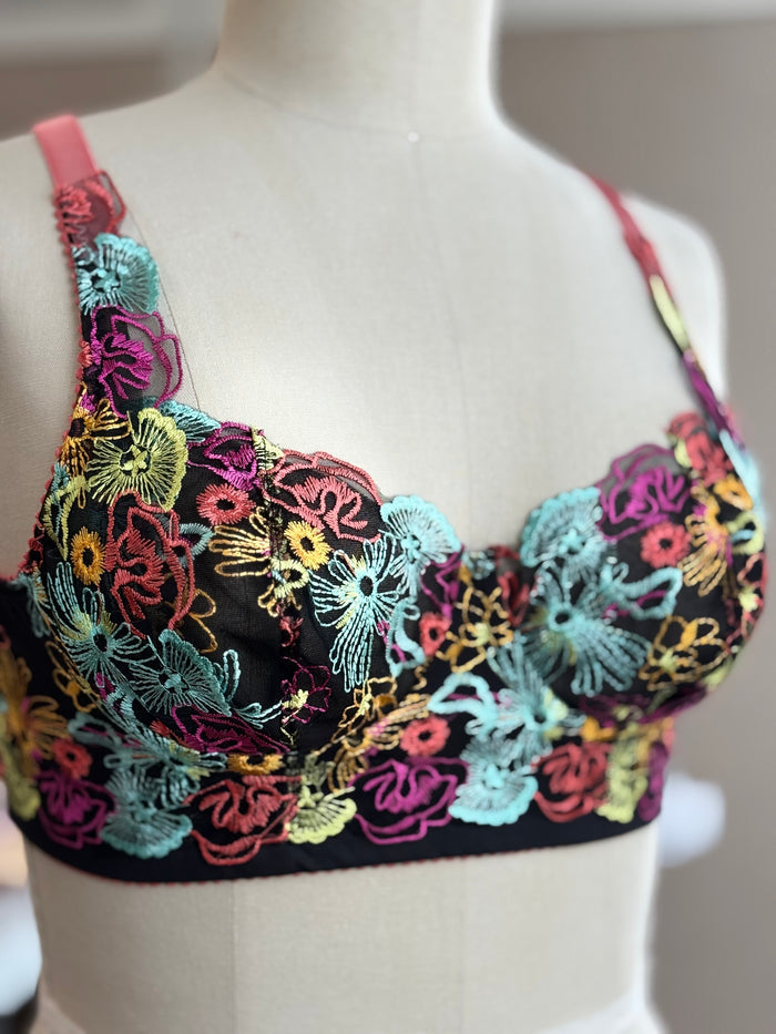 "Summer Harmonies" Tulle Lace Bra Kit - Midnight Bra Builder Budget Combo