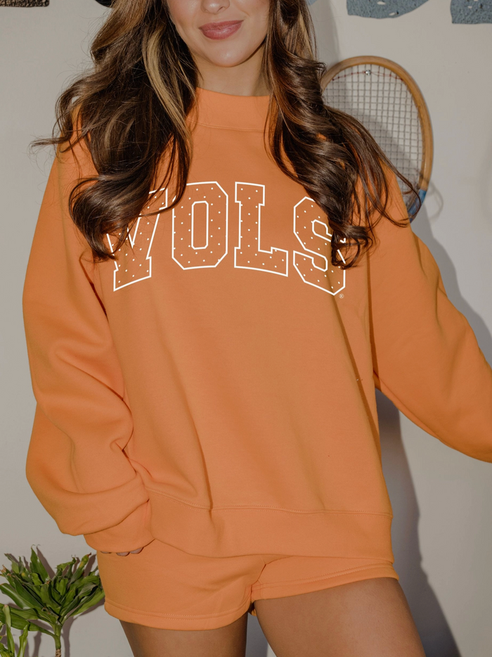 Tennessee Vols Polka Dot Puff Mock Neck Sweatshirt, 2 Sizes