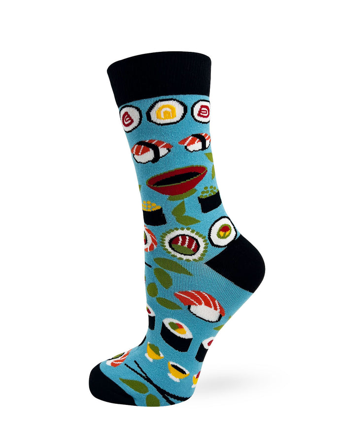 Funny Sushi Rolls Women's Novelty Crew Socks