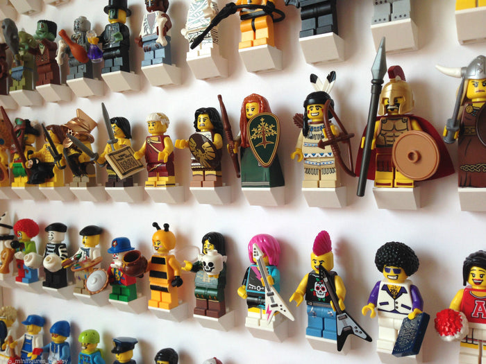 105 Lego Minifigures white frame display - Lego Minifigures Frame Display - 8