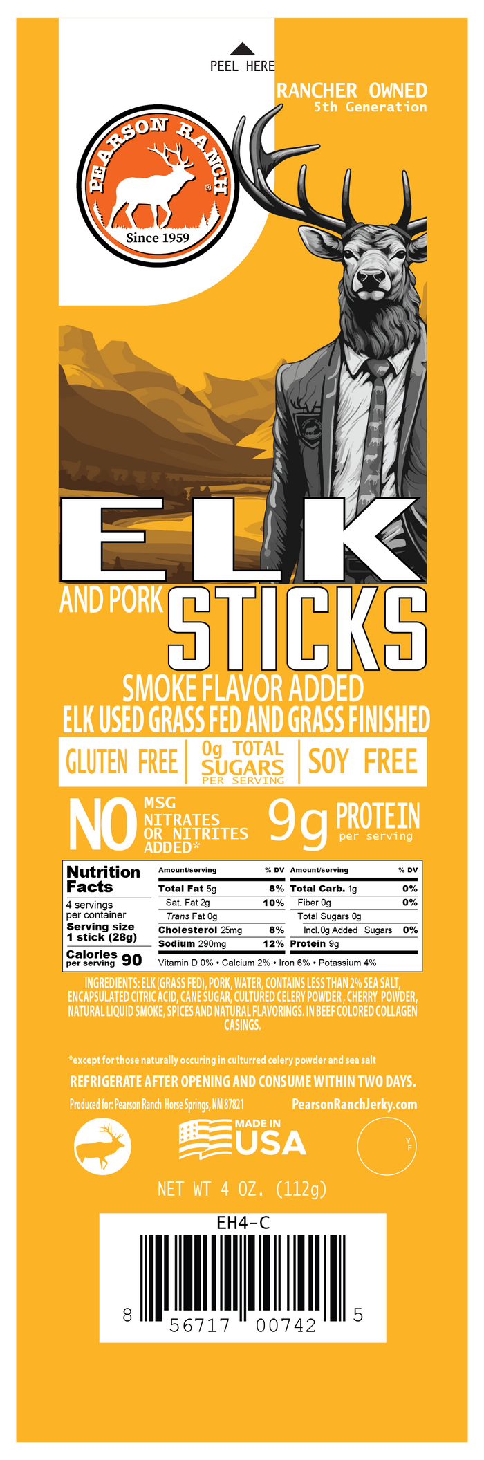 Wholesale Elk Hickory Smoked Snack Sticks - 6 count multi-pack caddy