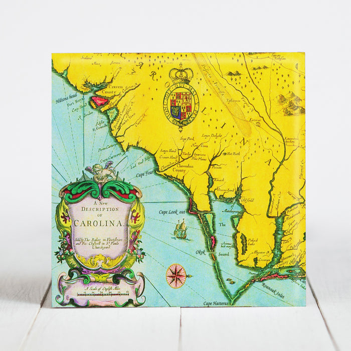 1600 Map of North and South Carolina