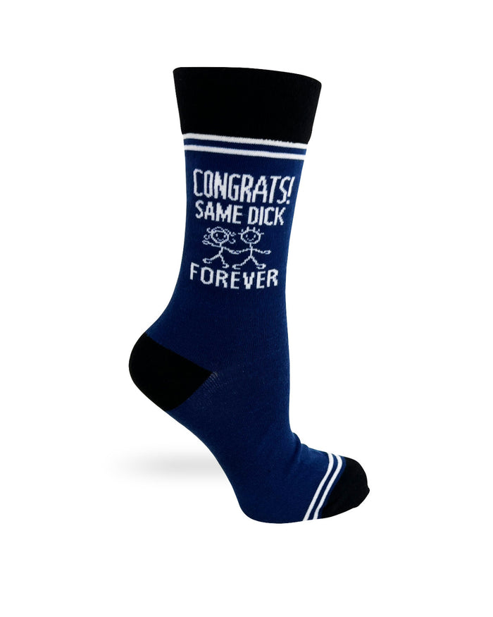 (3 Pairs) Congrats Same Dick Forever - Hey Now Unisex Crew Socks - Wholesale