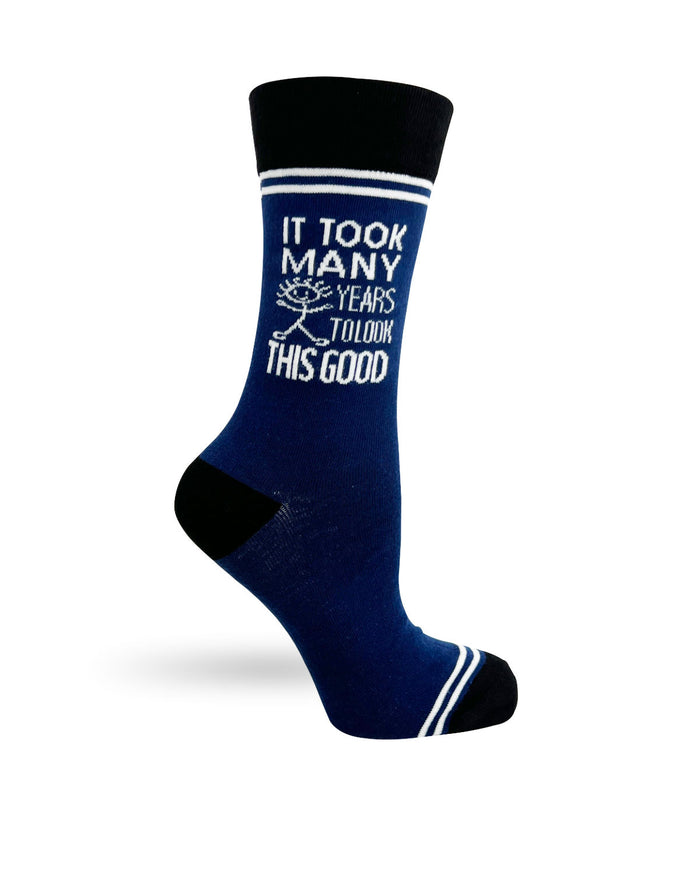 (3 Pairs) It Took Many Years to Look This Good - Hey Now Unisex Crew Socks - Wholesale
