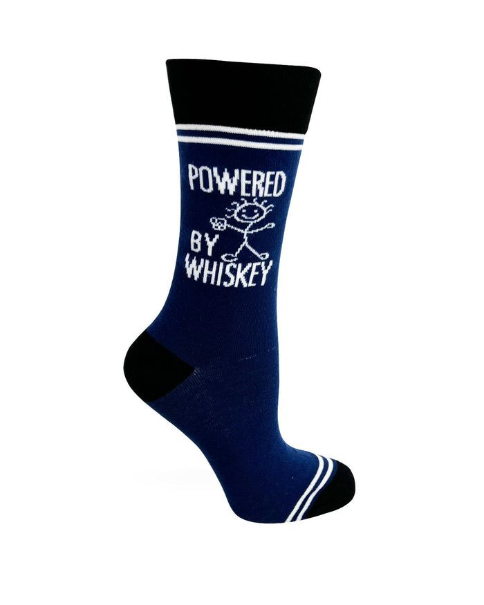 (3 Pairs) Powered by Whiskey - Hey Now Unisex Crew Socks - Wholesale