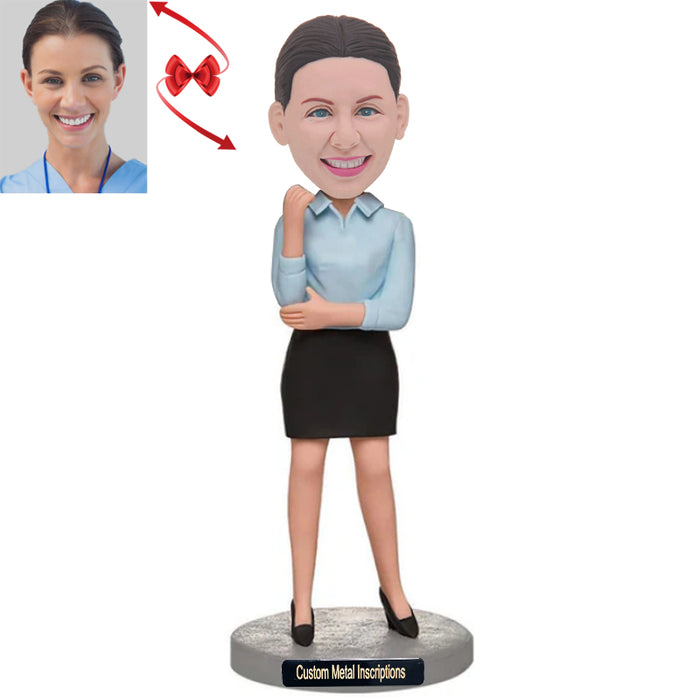 A Calm Lady Custom Bobblehead