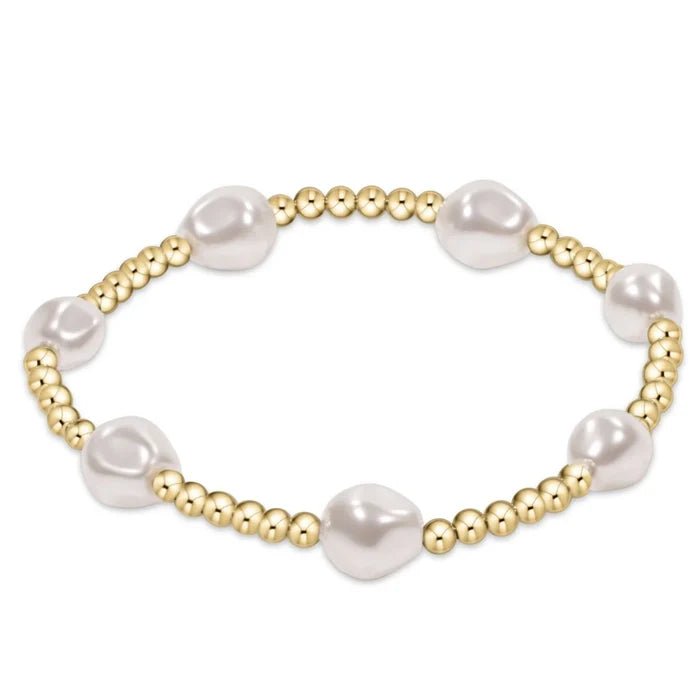 Admire Pearl Gold Bead Bracelet - Molly + Kate