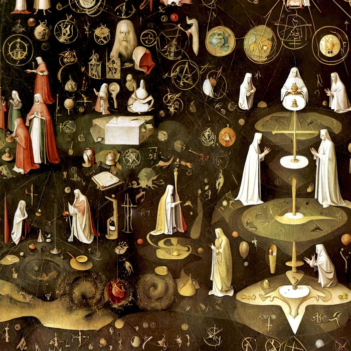 Alchemical Hermetic Symbolism | Arcane Secret Wisdom | Illuminati Freemason Astrology  | Vintage Occult Kabbala Fine Art Print