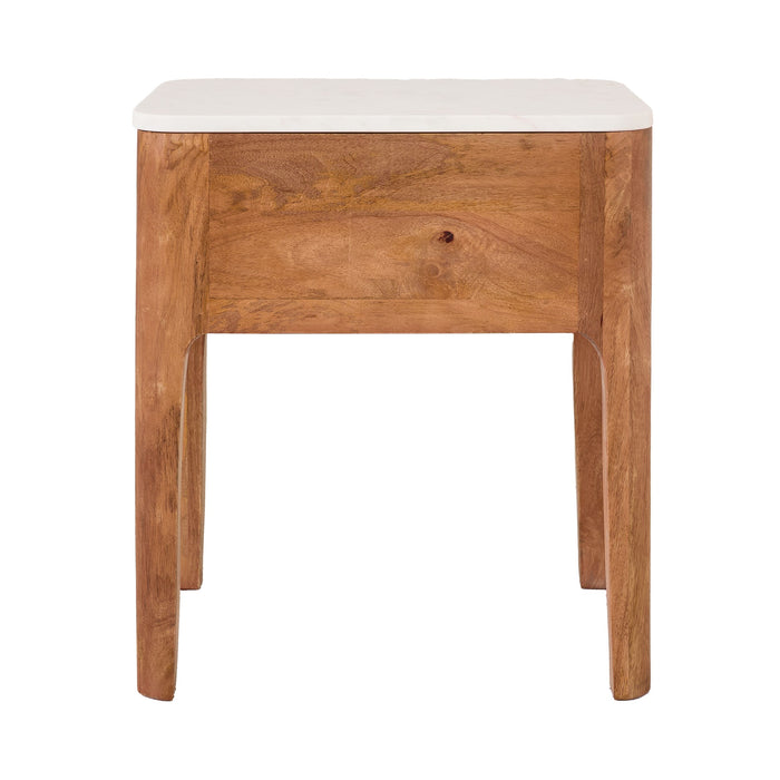 Amour Marble Top Single Drawer Bedside