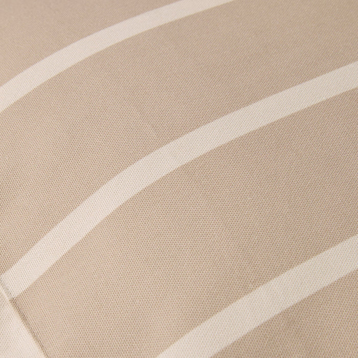 Aruba Scallop Edge Stripe Outdoor Cushion Sand 45x45cm