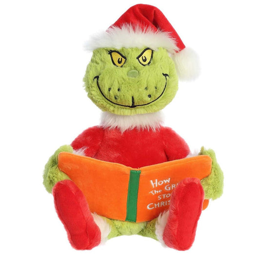 Aurora Plush 16 Inch Dr. Suess Story Time Grinch Holiday Plush Toy