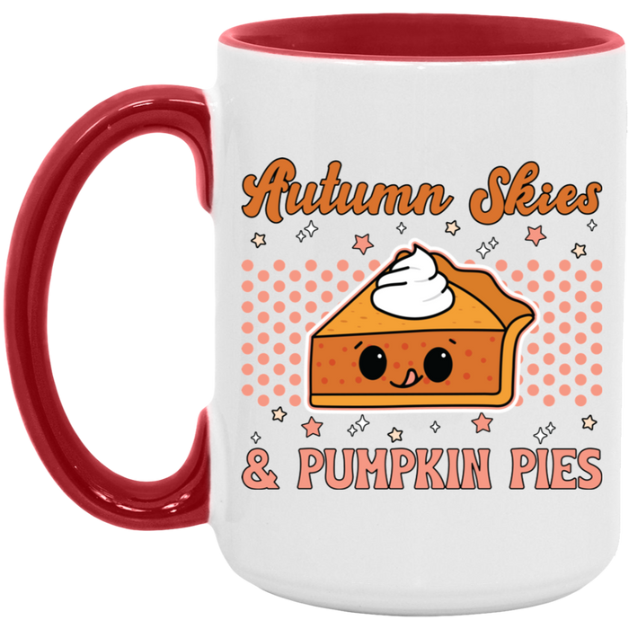 Autumn Skies & Pumpkin Pies ceramic coffee mug, product photo 2