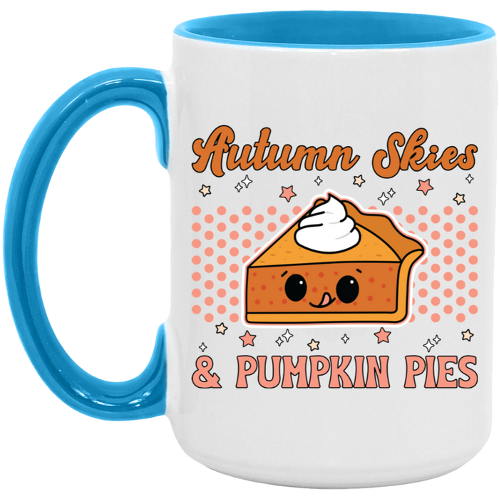 Autumn Skies & Pumpkin Pies ceramic coffee mug, product photo 3