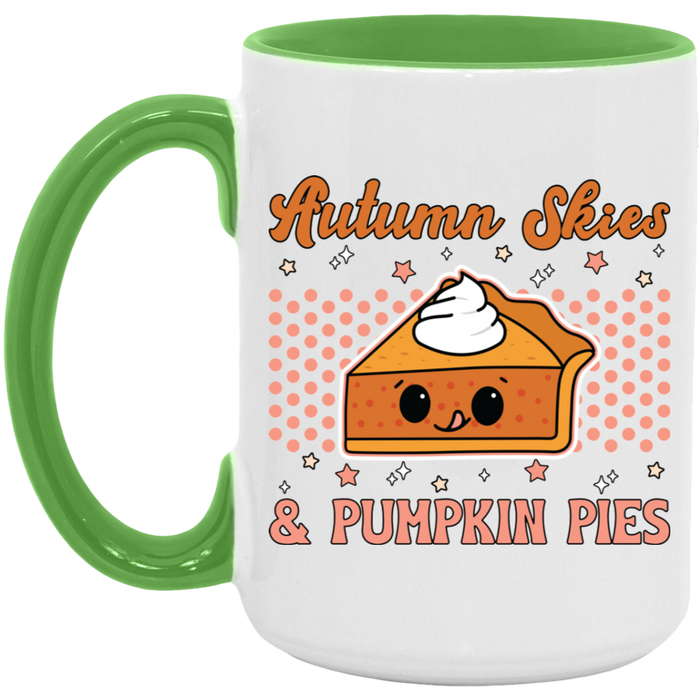 Autumn Skies & Pumpkin Pies ceramic coffee mug, product photo 4
