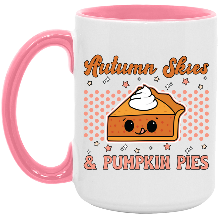 Autumn Skies & Pumpkin Pies ceramic coffee mug, product photo 5