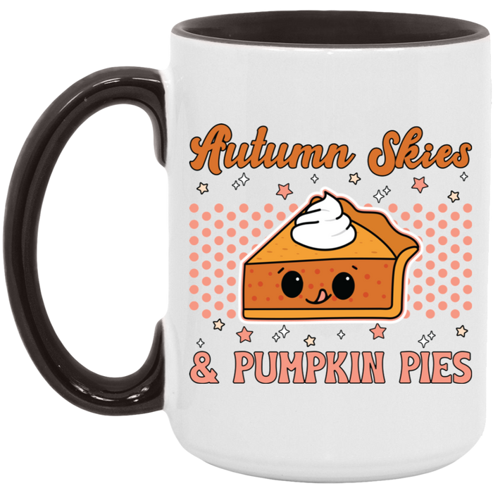 Autumn Skies & Pumpkin Pies ceramic coffee mug, product photo 6