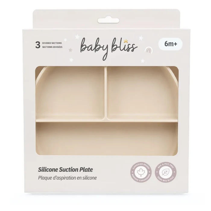 Baby Bliss Stainless Steel Suction Divided Plate