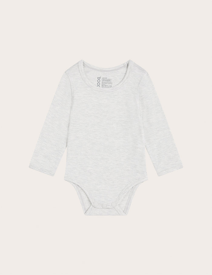 Baby Long Sleeve Bodysuit - Heather Grey