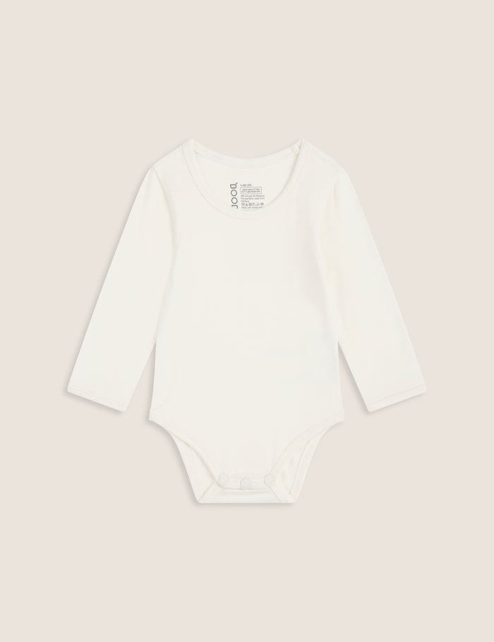Baby Long Sleeve Bodysuit - Natural White