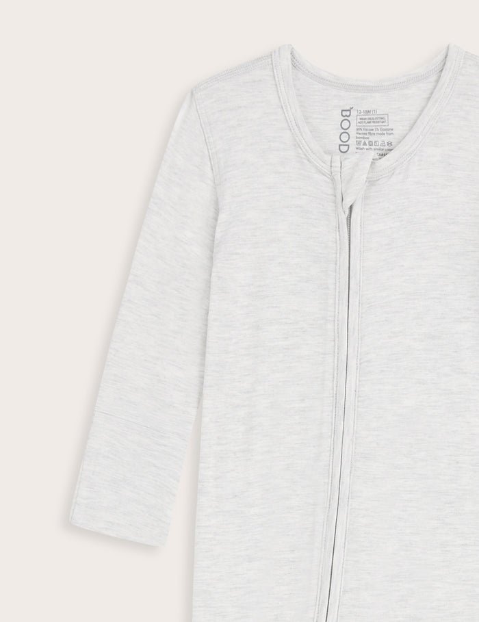 Baby Long Sleeve Romper - Heather Grey