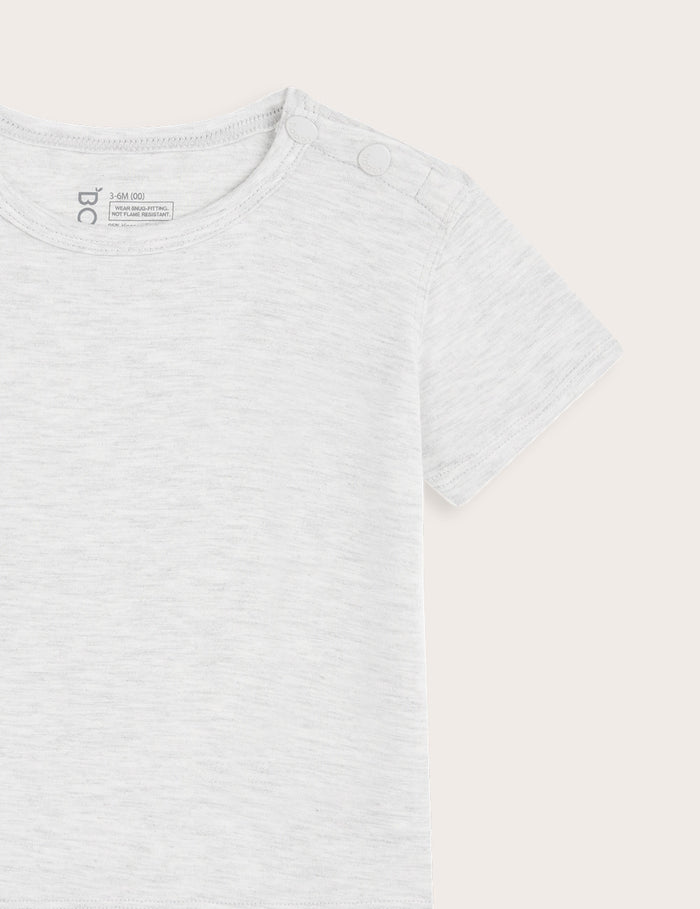 Baby Short Sleeve T-Shirt - Heather Grey