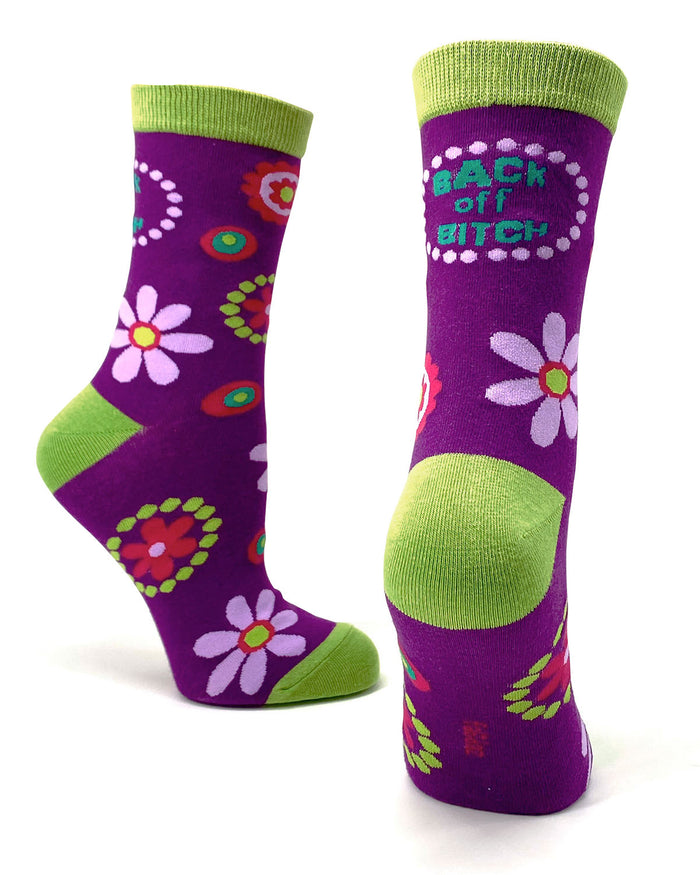 Back OFF Bitch Ladies' Crew Socks