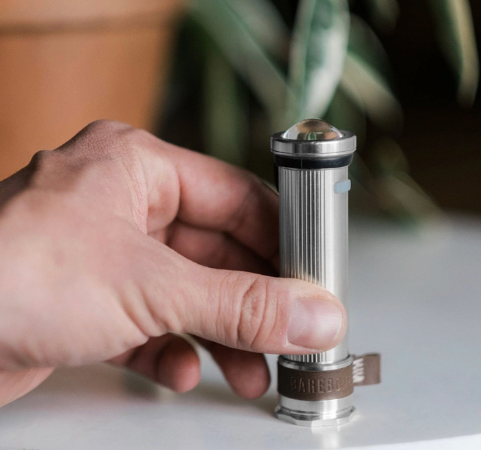 Barebones Mini Rechargeable Flashlight, Silver