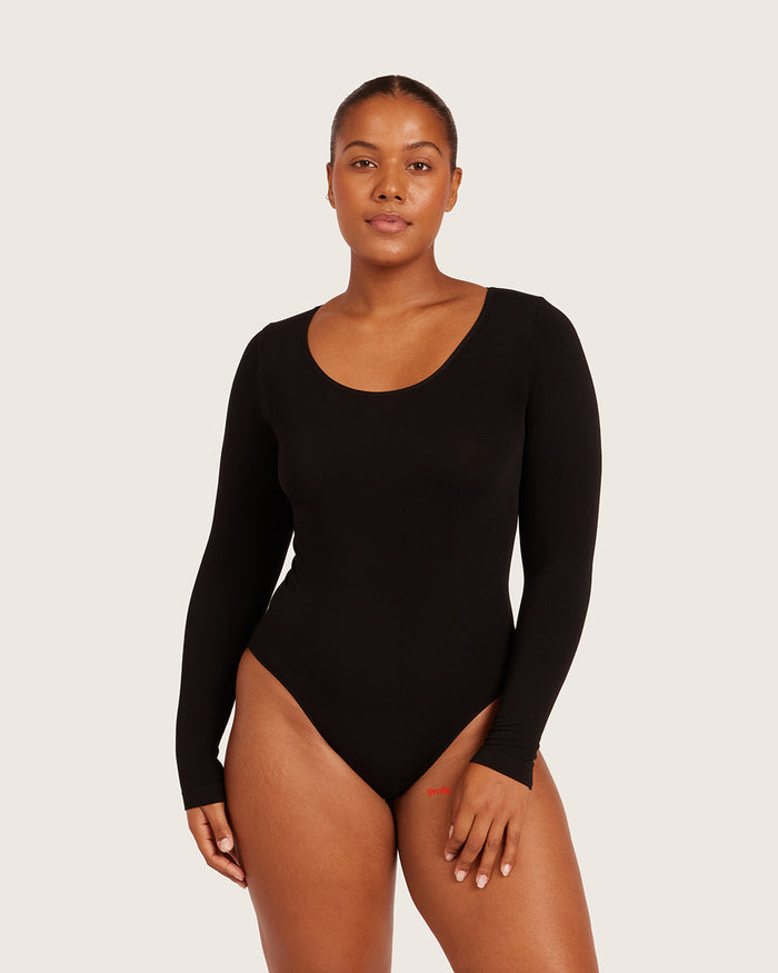 Base Layer Long Sleeve Bodysuit - Black