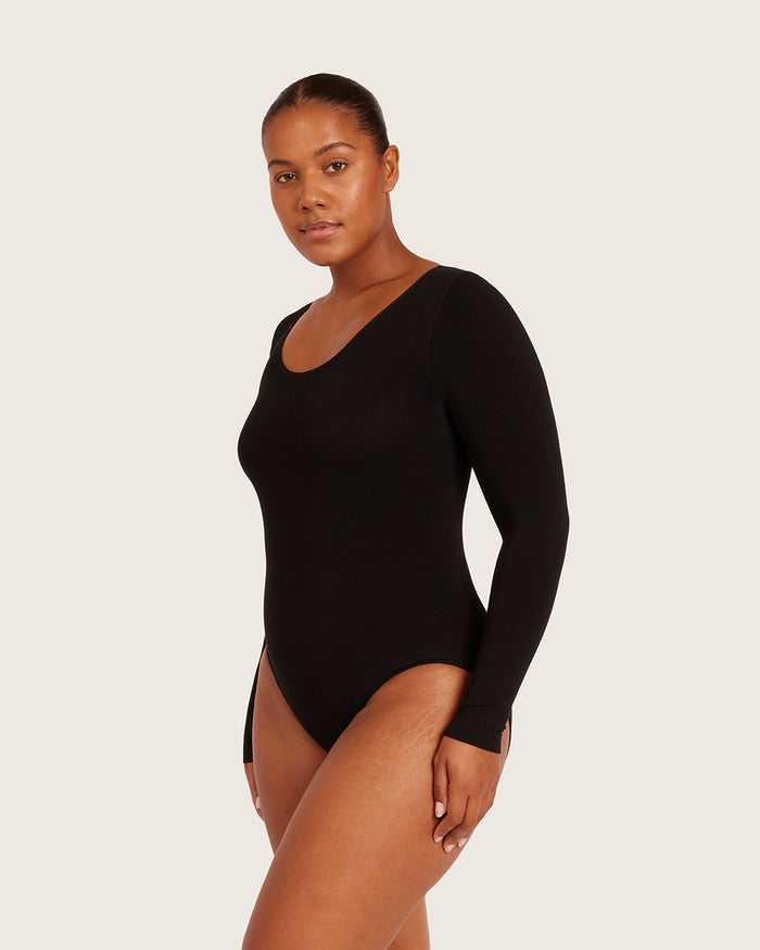 Base Layer Long Sleeve Bodysuit - Black