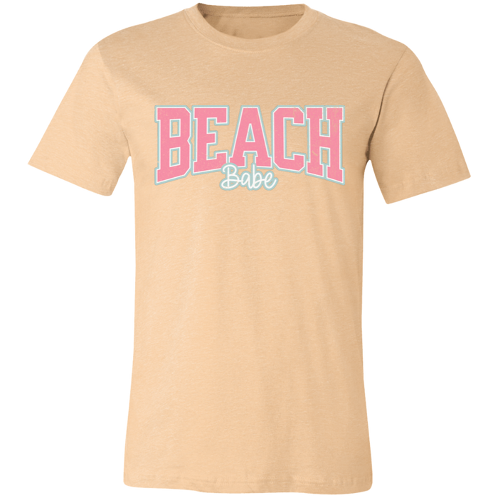 Beach Babe graphic t-shirt in Heather Sand Dune