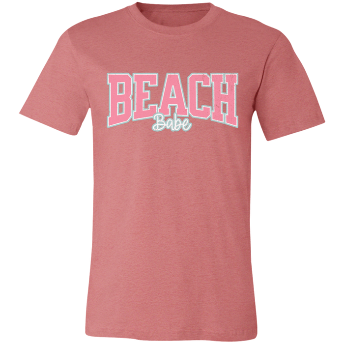 Beach Babe graphic t-shirt in Heather Mauve