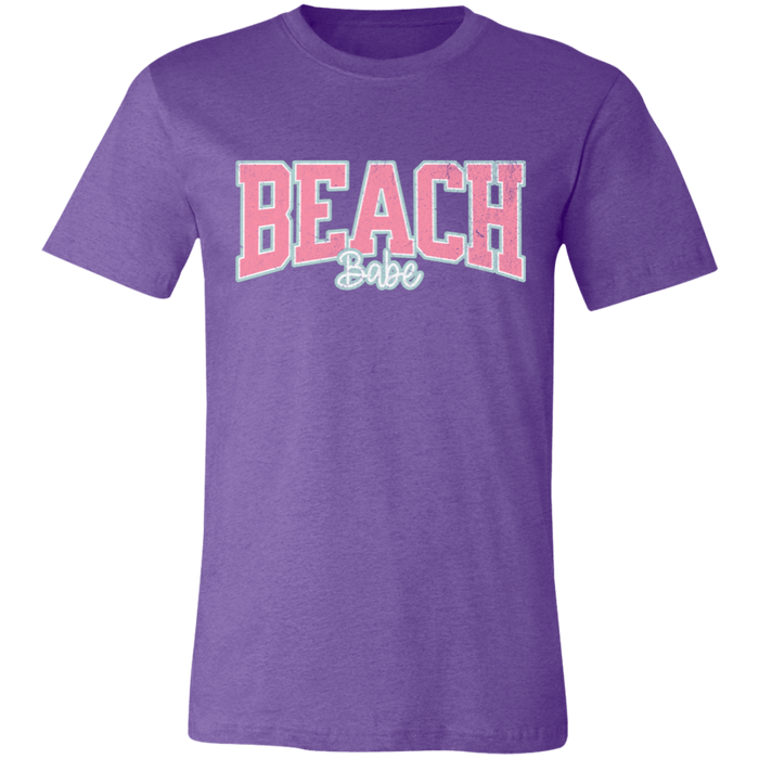 Beach Babe graphic t-shirt in Heather Team Purple